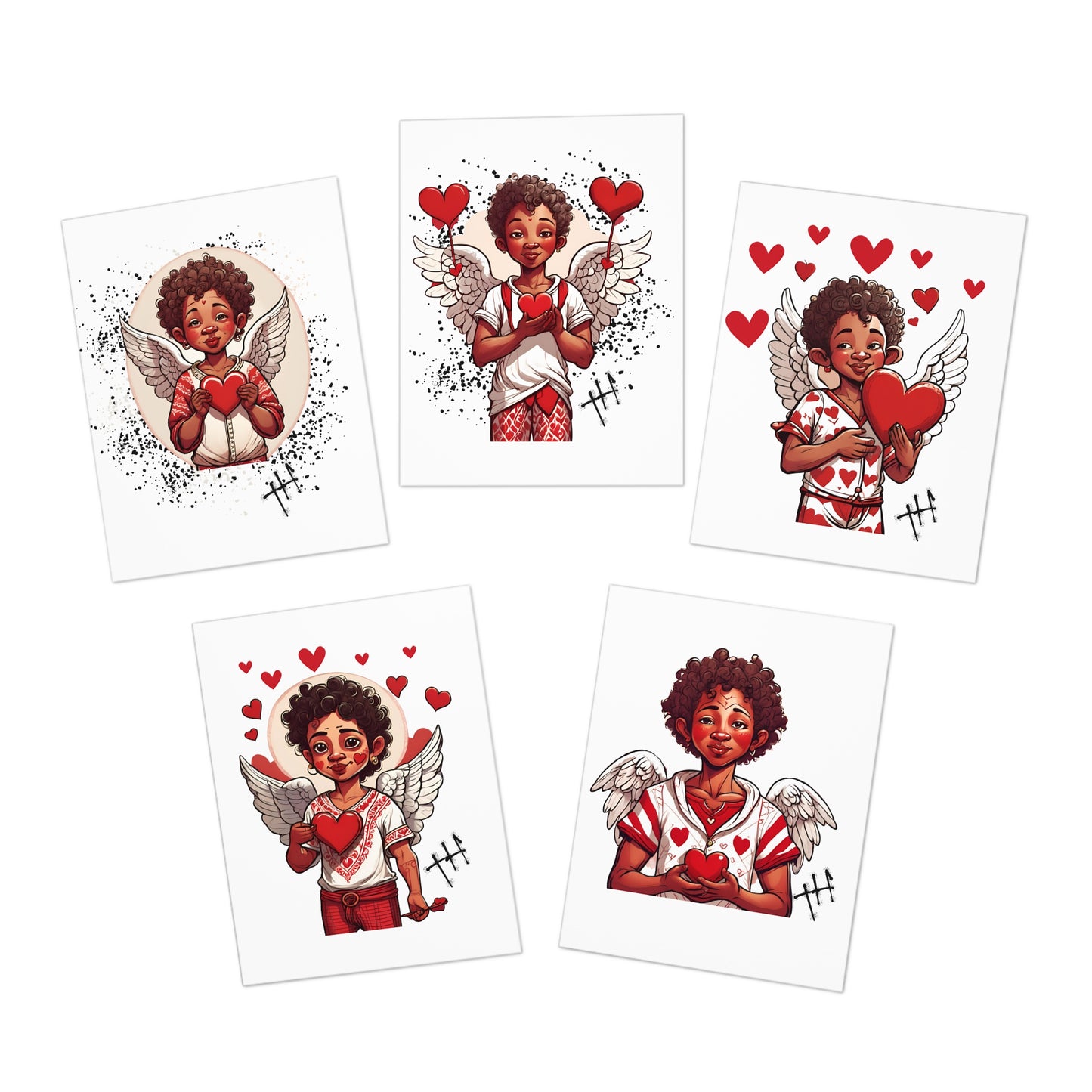 United in Love Multi-Design Twisted Holidayz VDAY Cards - 5-Pack with Heartfelt Messages