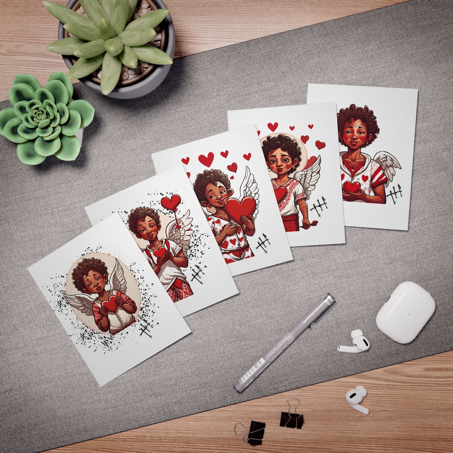 United in Love Multi-Design Twisted Holidayz VDAY Cards - 5-Pack with Heartfelt Messages