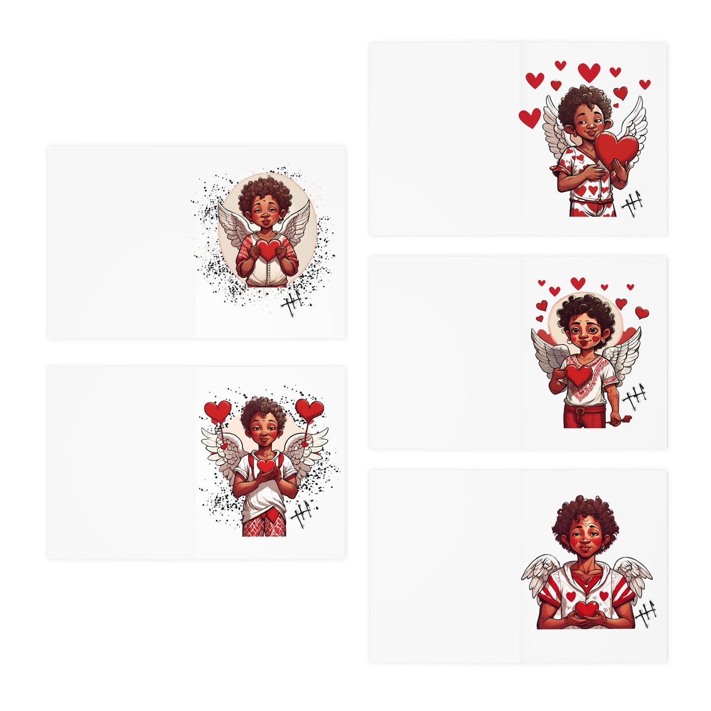 United in Love Multi-Design Twisted Holidayz VDAY Cards - 5-Pack with Heartfelt Messages